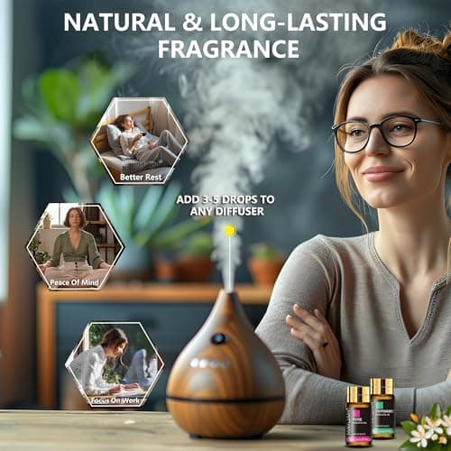 MAYJAM Tea Tree 20 Pcs Pure Essential Oil Gift Set, for Diffuser, Humidifiers, Skin Care, Massage, Fragrance Oil Scent for DIY Candle and Soap Making, Gift for Friend (5ML) - Thumbnail 5