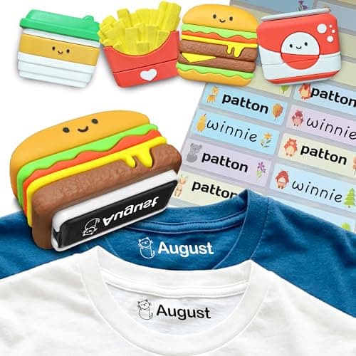 Waterproof Custom Name Stamp for Kids Clothing – Personalized Permanent Stamps for Child’s Clothes, Baby Name Label for School, Daycare & Camping – Safe, Durable & Easy to Use.