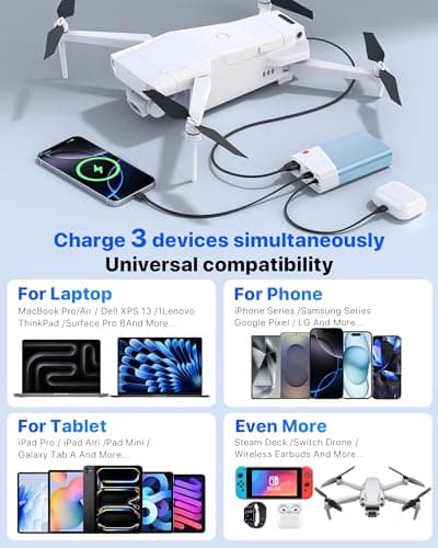 Portable Charger 20000mAh, 22.5W PD 3.0+QC 4.0 Super Fast Charging Power Bank, Cooler Aerospace Metal Case for iPhone 17 16 15 14, 13 Android, iPad, Samsung Google Tablet & More, Travel Essential - Thumbnail 6