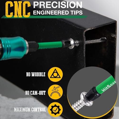 Hitscrews PH2 Long Phillips Screwdriver Bit Set – 12 Pack Mixed Length Phillips Impact Driver Bits with High Magnetic Bit Holder, S2 Steel, 1"/2"/4"/6" Magnetic Driver Bits - Thumbnail 4