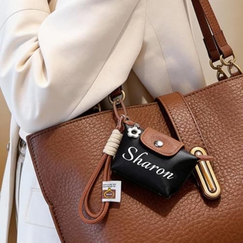 VBAIFAyy Custom Mini Nylon Dumpling Coin Purse - Personalized Zipper Pouch with Detachable Wrist Strap & Keychain, Small Makeup Wallet for Women (Custom Text/Logo Available) - Thumbnail 6