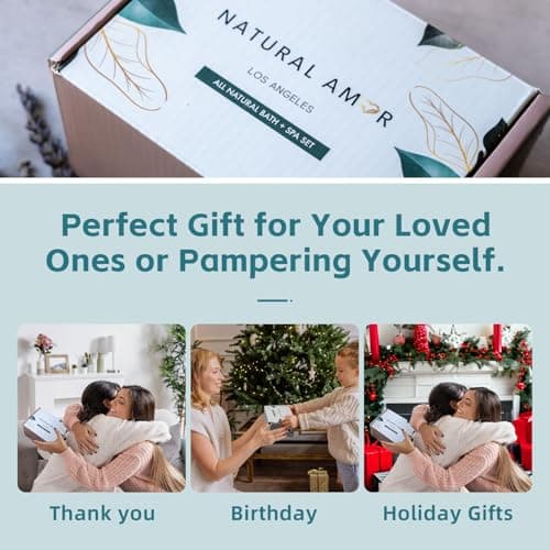 Natural Amor Handmade Soap Bar Set (4 Pack), Cold Process, Natural Ingredients Gift Box for Women, Moisturizing Body & Face Bars, Spa Self Care Gift - Thumbnail 6