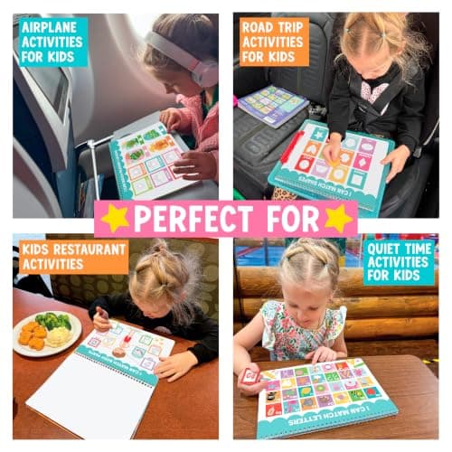 Hadley Designs My First Busy Book Screen Free Activities for Toddlers 3-5 - Toddler Busy Book Velcro 174pcs, Preschool Learning Activities, Quiet Time Travel Airplane Car Road Trip Essentials Kids 4-8 - Thumbnail 5