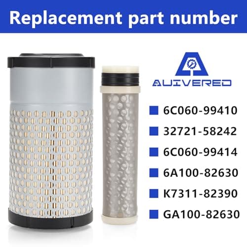 2 PCS 6C060-99410 6C060-99414 Engine Air Filter 32721-58242 Inner Filter - Fit for Kubota tractor B21 B2301 B2410 B2630 B2710B3200 B3300 B7300 B7400 B7410 B7500 B7510 B2601 B2920 B2910 F2260 - Thumbnail 2