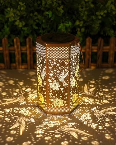 Hummingbird Solar Lantern Outdoor Waterproof - Birthday Gifts for Women Mom Grandma, Mothers Day Gifts, Solar Lights Outdoor Garden Decor for Outside - Image 1