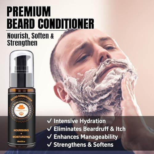XIKEZAN Beard Kit for Men Grooming & Care w/Beard Conditioner, Wash, Oil, Balm, Brush, Comb,Birthday Fathers Valentines Gifts for Men Him Dad Husband Boyfriend Christmas Gifts Mens Stocking Stuffers - Thumbnail 4