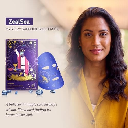 Zealsea Face Masks Skincare, Collagen Face Mask for Anti Aging, Hydrating Face Masks, Astaxanthin Q10 Face Mask for Antioxidant, Magic All-in-one Sheet Mask, Self Care Gift for at Home Spa Party 6pack - Thumbnail 6