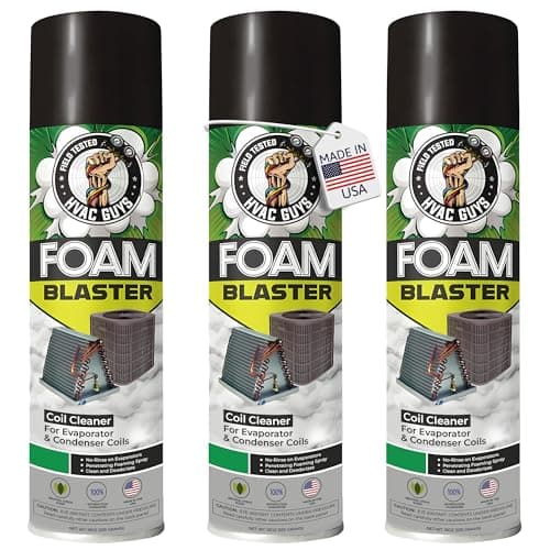 Leak Saver Foam Blaster AC Coil Cleaner for AC Unit 3-Pack | No Rinse Formula for Evaporators & Condensers | Neutral Citrus Scent - Image 1