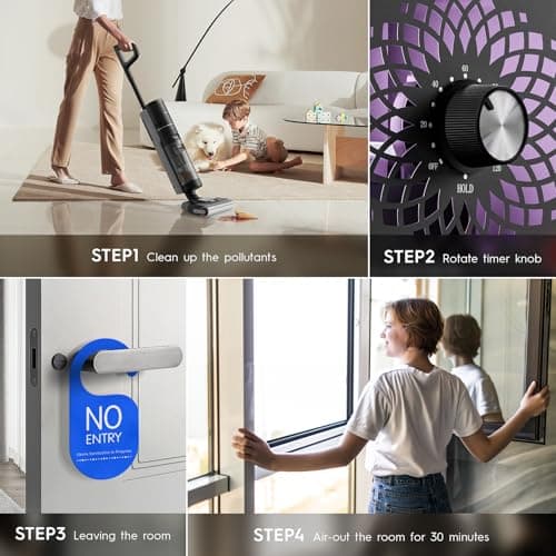 2026 Upgraded Ozone Generator, High Capacity Ozone Machine Odor Removal Up to 6000 Sq.Ft, for Car/Home/Smoke/Pet Odor, Black - Thumbnail 4