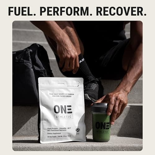 ON3 Athletic Protein Greens Supplement with chlorella, eleuthero and MCT Powder (30 Servings, Herbal) - Thumbnail 4