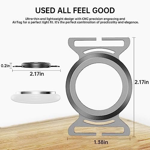 for Ridge Wallet AirTag Holder - AirTag Caes for Minimalist Metal Wallet Money Clip, Ridge Wallet Attachment Compatible with Airtag, Anti-Lost Tracker Protector Cover with Cash Strap - Thumbnail 6