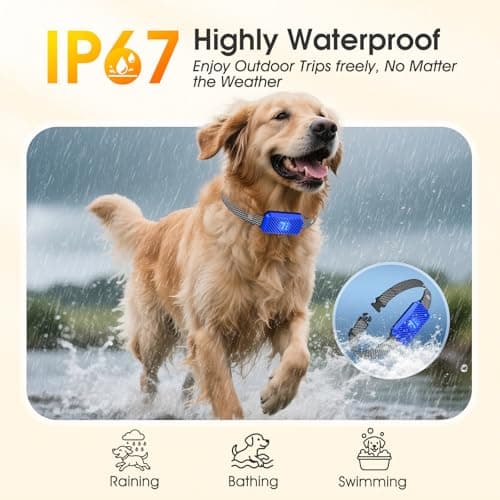 Dog Bark Collar for Large Medium Small Dogs, Effective No-Bark Collar, Smart Barking Collar, Rechargeable Bark Collar with 7 Sensitivity, 3 Modes, Waterproof, SkyBlue - Thumbnail 6