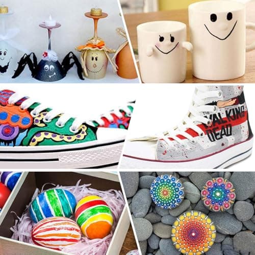 Metallic Markers, 30 Fine Point Scrapbook Pens for Black Paper, Rock Painting, Scrapbooking Junk Journal Supplies, DIY Arts & Crafts, Card Making, Photo Album, Easter Egg, Ceramic, Glass, Metal, Wood - Thumbnail 5