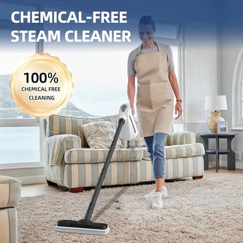 Spurgehom 1350W Handheld Steam Cleaner with 15-Pc Accessories(including mop) & 550ML Tank – 3Bar Dirty-Free Steamer for Floors, Cars, Upholstery, and Multi-Surface Home Cleaning - Thumbnail 5