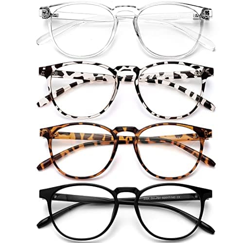 BOSSWIN Blue Light Blocking Glasses for Women/Men - 4-Pack Computer Reading/Gaming/TV/Phone Glasses, Anti-Glare - Image 1