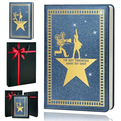 QDWXDEL Broadway A5 Hardcover Leather Journal for Women - 200 Pages Premium Paper Notebook, Theater Journal Notebook for School, Work (THROWING Blue) - Image 1