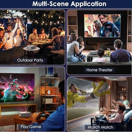 Projector with WiFi and Bluetooth, YOWHICK Outdoor 9500L Native 1080P 5G WiFi 4K Support Portable Mini Movie Projector for HDMI, VGA, USB, Laptop, iOS & Android Phone - Thumbnail 6