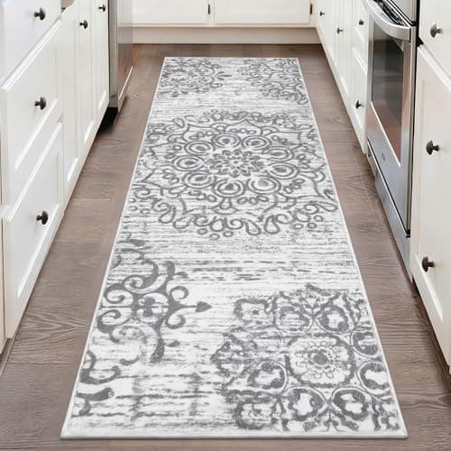 HEBE Hallway Runner Rug 2'x6' Washable Vintage Kitchen Rugs Non Slip Laundry Rug Runner Distressed Boho Floor Carpet Runners for Hallways Entryway Laundry Room Kitchen Bathroom - Image 1