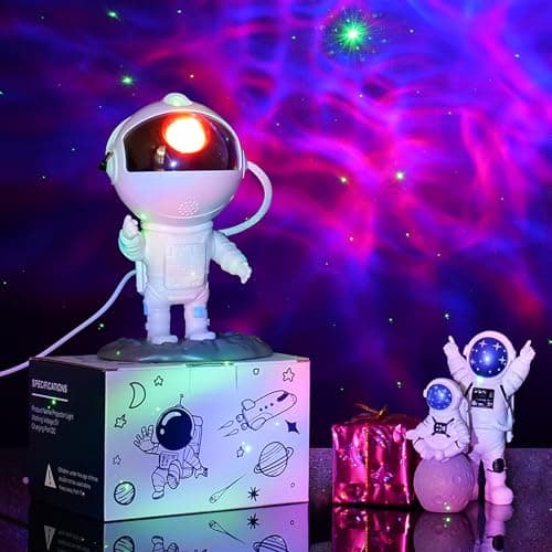 Astronaut Galaxy Projector, Star Projector, Astronaut Light Projector with 8 Colors LED Nebula, Starry Night Light Projector with Remote, Kids Room Decor, Gifts for Kids, Friends, Birthday Game Party - Thumbnail 4