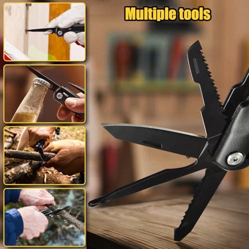 ZOOI Gifts for Men, 12 in 1 Hammer Multitool Camping Accessories, Mens Gifts for Dad, Birthday Gift for Men, Husband, Boyfriend, Grandpa, Tools Gadgets, Dad Gift for Mens Who Have Everything - Thumbnail 5