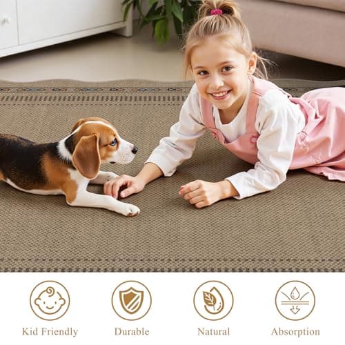 U'Artlines Hallway Runner Rug, 2'x6' Non Slip Washable Jute Kitchen Rug, Farmhouse Floor Carpet Runners for Kitchen, Entryway, Bathroom, Laundry Room, Indoor Home Decor (Colorful) - Thumbnail 5