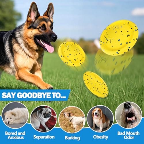 Floating Dog Toys –E-TPU Water Pool Fetching Toy with Rope for Small Medium Large Pet, Ring and Plate Shape Indestructible Interactive Dog Chew Toys for Summer Outdoor Training Fun (Blue+Yellow) - Thumbnail 3