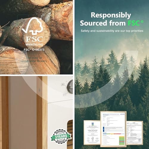 BlueWood Play Kitchen for Kids Toddlers - Wooden Chef Pretend Play Kitchen Set Toy Kitchen with 18 Pcs Toy Food & Cookware Accessories for Ages 3-7,Essential, White - Thumbnail 4