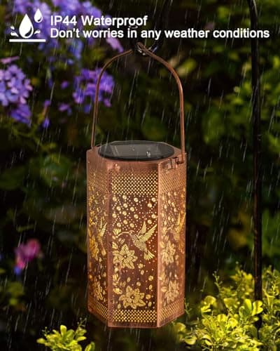 Hummingbird Solar Lantern Outdoor Waterproof - Birthday Gifts for Women Mom Grandma, Mothers Day Gifts, Solar Lights Outdoor Garden Decor for Outside - Thumbnail 5