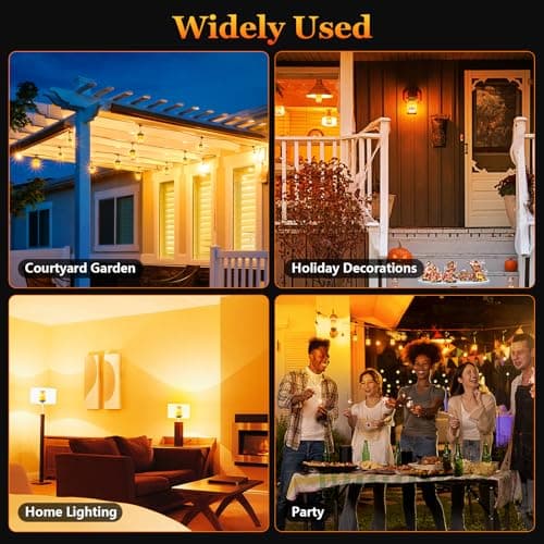 Y- STOP Upgraded LED Flame Light Bulbs, 4 Modes Flickering Light Bulb Outdoor with Upside Down Effect, E26 Base Flame Bulb for Christmas Decorations Outdoor, Halloween Lights, Party Decor (2 Pack) - Thumbnail 5