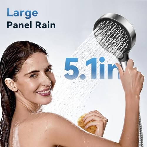 Filtered Shower Head with Handheld, High Pressure Shower Head with Filters, 3 Modes Water Softener Shower Head with Detachable Filters, Reduce Dryness on Skin and Hair, Premium Chrome - Thumbnail 2