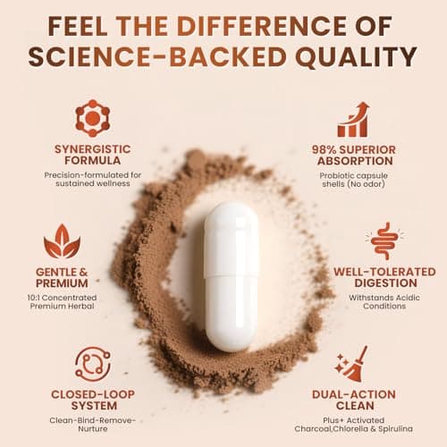 Lukaree Wormwood Black Walnut Cleanse for Human 1200mg – Ultra Gut Cleanse & Digestive Health w/Pumpkin Seed Oil,Clove,Activated Charcoal -10X Concentrated, Men & Women Probiotic Capsules -Vegan,60 CT - Thumbnail 5