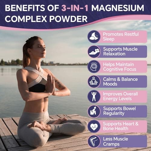 ZEBORA Magnesium Powder for Sleep, Chelated Magnesium Complex Supplement with Glycinate, Citrate and Malate, Unflavored Drink Mix with Electrolytes for Muscle & Brain Health, Vegan, Non-GMO, 10.58oz - Thumbnail 2