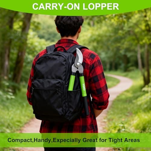 YIAD Garden Pruning Set with Lopper & Shears, 1.5-0.5" Cutting Capacity, Sharp Steel Blade, Ergonomic Handle, for Tree Branch Trimming, Fruit Tree, Shrub, Hedge, Garden Yard Flowers Plants - Thumbnail 5