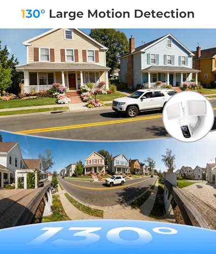 DeerTalk Security Floodlight Camera Outdoor - Flood Lights Camera Wired Motion Lights 2-Way Audio 2K and 150dB Siren 4230 lm 2.4G&5G WiFi Alexa-Compatible 3000-5000K 24/7 Recording for Home Security - Thumbnail 4