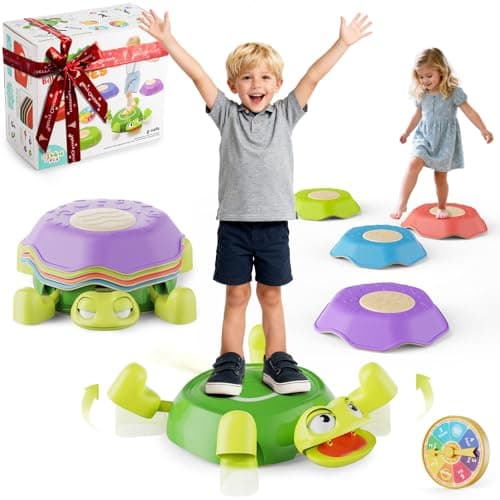 Stepping Stones for Kids & Toddlers 3-5, 6Pcs Non-Slip Sensory Toys & Obstacle Course for Indoor Outdoor Play, Develops Motor Skills, Balance & Coordination, Ideal Christmas & Birthday Gifts - Image 1