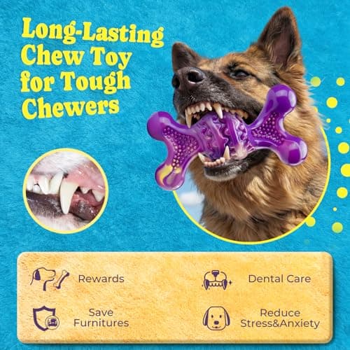 Kseroo Dog Toys for Aggressive Chewers: Larger Size, Weighing 400g, 2 Pack Tough Dog Toy for Medium & Large Dogs Weighing 20-70 lbs, Indestructible Dog Chew Toys - Thumbnail 6