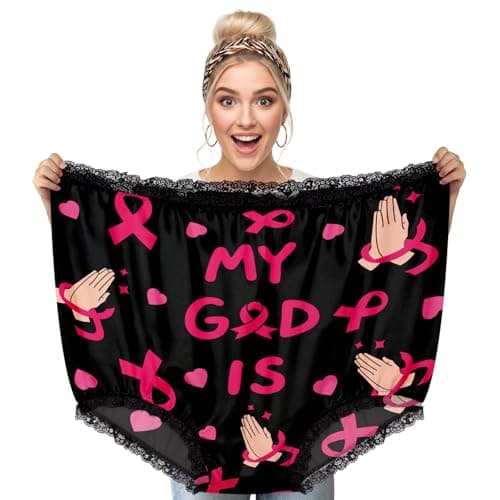 Dalycro Granny Panties Funny Unerwear for Women Big Mama Undies Gag Gift For Adults Men Christmas Stocking Stuffer Bachelorette Party (US, Alpha, One Size, Regular, Regular, Black-Ribbon) - Image 1