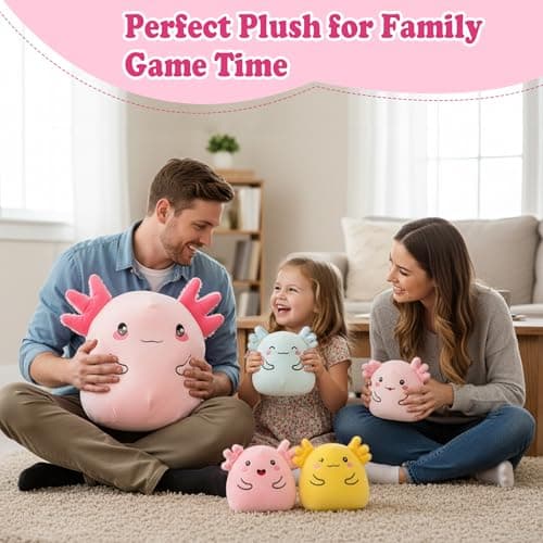 Axolotl Plush with 4 Babies Inside - 13 Inch Mommy Axolotl Plush Interactive 4 Colorful Baby in Tummy 5-Piece Cute Big Axolotls Adopt Toy Plushies for Girls Boys 0-8 Kids Birthday Baby ShowerGift - Thumbnail 6