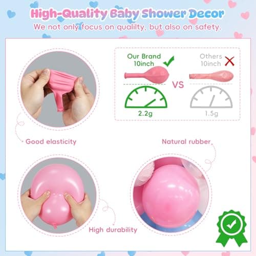 Bear Gender Reveal Baby Shower Decorations Party Kit,167pcs Pink Blue Balloon Garland Arch,Backdrop,Balloon Boxes,and Cute Gender Reveal Supplies for Boy or Girl Baby Shower,Gender Reveal Party - Thumbnail 6