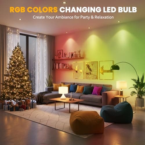 2-Pack Rechargeable Magnetic LED Light Bulb, E26 RGB Color Changing Bulb with Remote, 3 Color Temperatures Dimmable, 2000mAh Battery Operated with Timer, IP44 Waterproof for Sconces, Lamps, Camping - Thumbnail 4