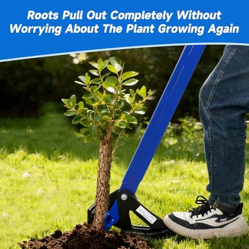 Pvirbravoo Sapling Puller Tool - Heavy Duty Tree Root Puller for ¼ to 2" Woody Stems | Fully Uproots Trees & Shrubs | Ergonomic Garden Tool for Landscaping, Farming, Forestry - Thumbnail 2
