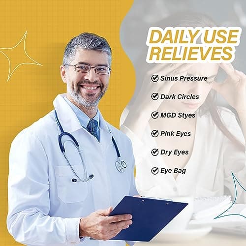 16 Packs Steam Eye Masks for Dry Eyes Heating Eye Mask Warm Compress for Eyes Relief Stress, Eye Fatigue Travel Essential Self Heating Moist Sleep Mask SPA Accessories - Thumbnail 5