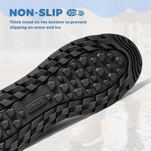 AIRHAS Women's Winter Warm Snow Boots for Women Comfortable Water-Resistant Womens Ankle Boots Fashion Booties(camel,9.5) - Thumbnail 5