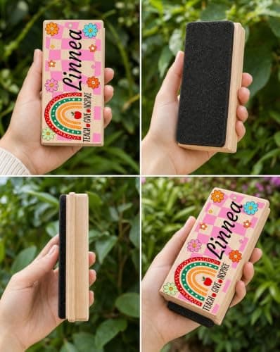 Customizable Wooden-Handle Felt Blackboard Eraser — Suitable for Office and Home; an Ideal Gift for Teachers and Colleagues. - Thumbnail 6