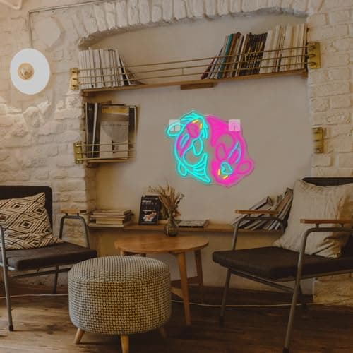 WLHOPE Koi Fish Neon Sign for Wall Decor Koi Carp Neon Light Fish Neon Signs Dimmable Neon Lights Blue Pink Fish LED Light Up Sign for Bedroom Bar Restaurant Office Fishroom Koi Pond - Thumbnail 6