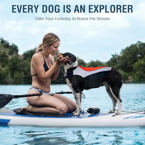 Dog Life Jacket for Swimming & Boating, High Buoyancy Dog Life Vest with Rescue Handle, Reflective Adjustable Dog Flotation Device for Pool, Lake & Kayaking, Secure Fit Pet Swim Vest (XS, Orange) - Thumbnail 6