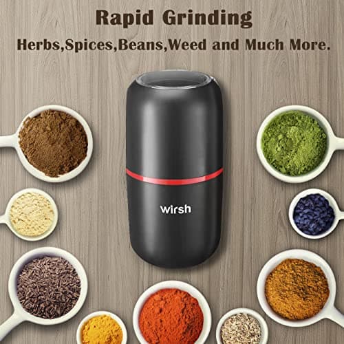 Wirsh Coffee Grinder-Electric Coffee Grinder with Stainless Steel Blades, Coffee and Spice Grinder with Powerful Motor and 4.2oz. Large Capacity for Coffee Beans,Herbs,Spices, Peanuts,Grains and More - Thumbnail 5