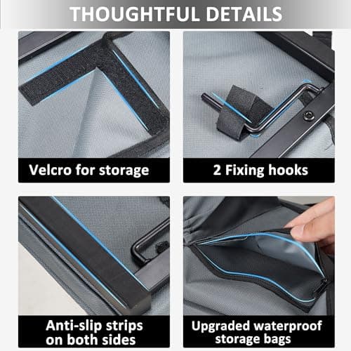 Dragosum Stadium Seats with Back Support Swivel, Bleacher Chairs with Shoulder Strap & Cup Holder, Upholstered Portable Folding Bleacher Seats - Thumbnail 6