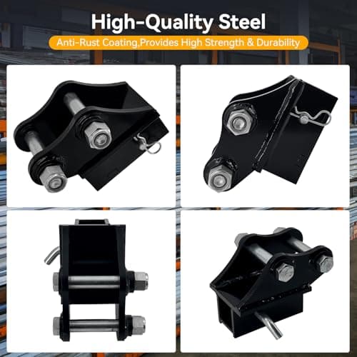 Mini Excavator Trailer Hitch Receiver Attachment – Fits 0.8–1.8T Mini Excavators - Heavy-Duty Alloy Steel with Standard 2-Inch Receiver – 5,000 lbs Tongue & 20,000 lbs Trailer Capacity – Includes Pin - Thumbnail 4