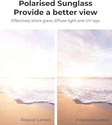 BENEUNDER Polarized Sunglasses for Men Women, Ultra Lightweight Folding Sunglasses with Organizer - Thumbnail 4